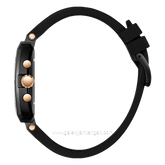 BEVERLY HILLS POLO CLUB BP3661X.651 Black Rosegold Rubber Strap